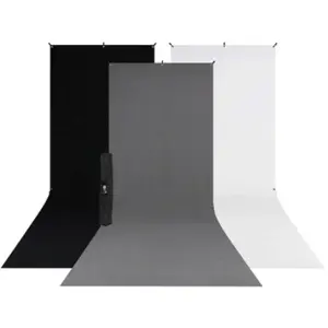 Westcott X-Drop 3-Pack Sweep Backdrop Kit (5' x 12') pas cher