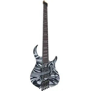 Sire Marcus Miller M6 5-String Headless Black Swirl elektrische basgit... pas cher
