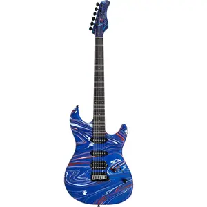 Sire S7 HSS/BLSW Larry Carlton S-Style Elektrische Gitaar Blue Swirl met Roasted Maple Hals en Locking Tuners pas cher