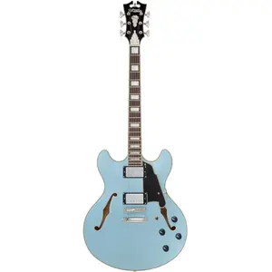D'Angelico Premier DC Steel Blue semi-akoestische gitaar pas cher