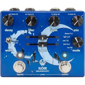 Walrus Audio Sloër Blue Stereo Ambient Reverb Pédale D'effet pas cher
