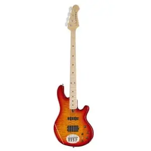 Lakland Skyline 44-02 Deluxe Quilted Maple Top Cherry Sunburst Gloss e...