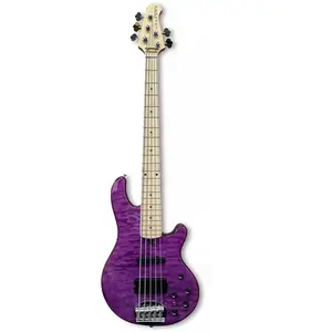 Lakland 55-02 Deluxe Translucent Purple Gloss Quilted Maple Top 5-snar... pas cher