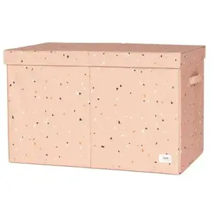 3 sprouts Coffre à jouets en tissu recyclé Terrazzo argile pas cher