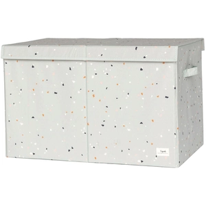 3 sprouts Coffre à jouets en tissu recyclé Terrazzo vert pas cher