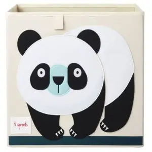 Boîte de rangement pour jouets - 3 SPROUTS - Panda - Blanc - Format adapté - Multicolore pas cher