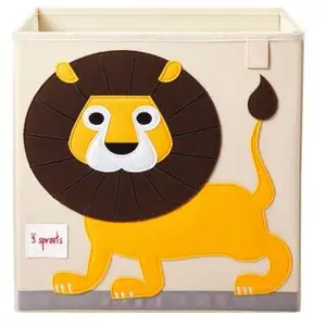 3 sprouts Cube de rangement en tissu Lion pas cher