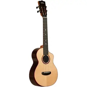 Kala Contour All Solid Gloss Spruce Rosewood Tenor Ukulele w/ Cutaway and Bag pas cher