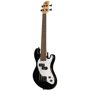 Kala Solid Body 4-String Fretless U-Bass Jet Black fretloze elektrische basgitaar met gigbag pas cher