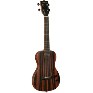 Kala Solid Body Electric Striped Ebony Tenor elektrische ukelele met gigbag pas cher