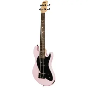 Kala Solid Body 4-String Fretted U-Bass Pale Pink elektrische basgitaar met gigbag pas cher