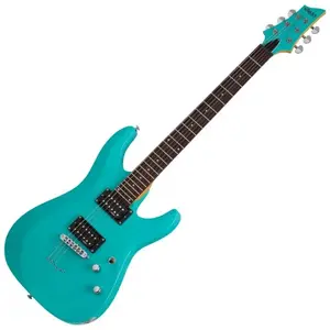 Schecter C-6 Deluxe Satin Aqua elektrische gitaar pas cher