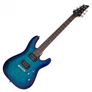 Schecter C-6 Plus Ocean Blue Burst elektrische gitaar pas cher