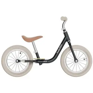 Yvolution Velo Classic 12" Loopfiets   Vintage Balansfiets Zwart   Eco...