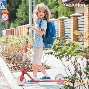 Yvolution step Classic Scooter rood verstelbaar en stevig. pas cher