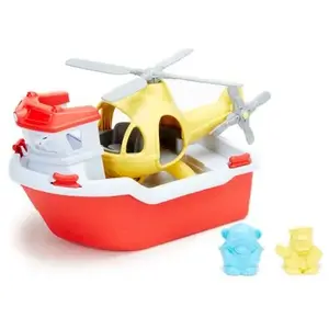Green Toys Bateau de sauvetage et hélicoptère pas cher