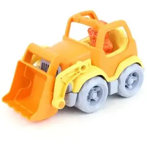 Green Toys Camion de construction pelle orange et jaune pas cher