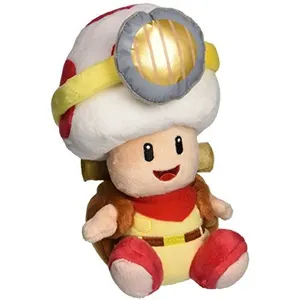 Peluche Nintendo Super Mario - Captain Capitaine Toad assis 17,78cm pas cher