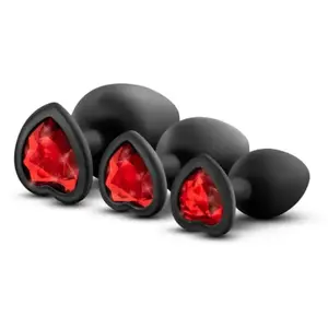 Luxe Bling anaalplug set - Rood pas cher