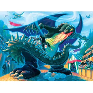 New York Puzzle Company Pièces XXL - Hungarian Horntail York-Puzzle-HP... pas cher