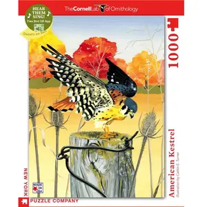 New York Puzzle Company - Cornell Lab American Kestrel - 1000 stukjes puzzel pas cher