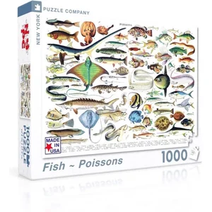 New York Puzzle Company - Vintage Images Fish ~ Poissons - 1000 stukje...