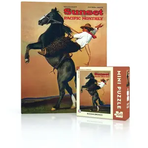 New York Puzzle Company Sunset - Bucking Bronco Mini York-Puzzle-SU2012 pas cher