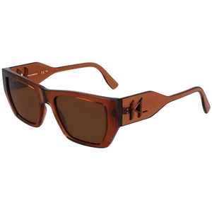 KARL LAGERFELD Lunettes de soleil unisexe, marron clair, taille unique pas cher