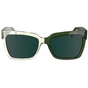Calvin Klein Lunettes de soleil femme, Cristal à vert, taille unique pas cher