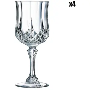 CRISTAL D'ARQUES 4 verres à pied 25 cl pas cher