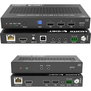 Transmetteurs audio-vidéo DVDO 4K60 HDMI & USB-C (DP Alt Mode) 70m Extender Over HDBaseT with USB (Tx/Rx) pas cher