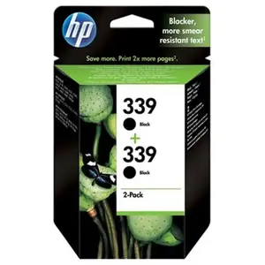 HP 339 Pack de 2 cartouches dencre noires authentiques (C9504EE) pour ... pas cher