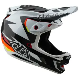 Troy Lee Designs D4 Mips Optic Carbon Downhill Helm, zwart-wit, afmeting L voor manVendu parbikeinn