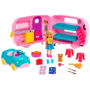 Playset Barbie Chelsea et sa caravane pas cher