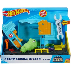 Circuit voitures Hot Wheels Garage Attaque Alligator pas cher