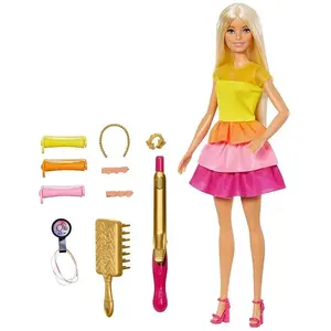 Barbie Ultieme krullen pop en Speelset pas cher