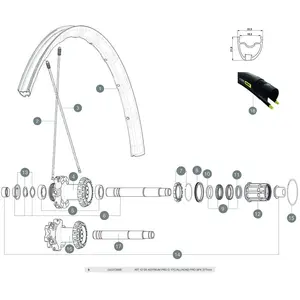 Mavic Rayons Arrière Ksyrium Pro Allroad 2016 12 UnitésVendu parbikeinn
