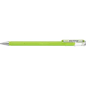Roller gel encre opaque mate Pentel Mattehop Vert citron pas cher