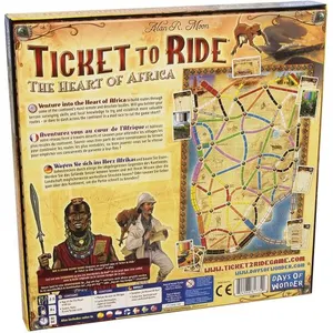 Days of Wonder, Ticket to Ride The Heart of Africa Board Game EXPANSION, Ages 8+, For 2 to 5 players, Average Playtime 30-60 Minutes pas cher