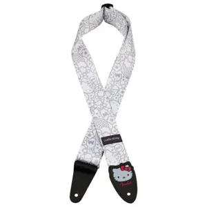 Fender Hello Kitty White Poly Strap - Gitaarband - wit