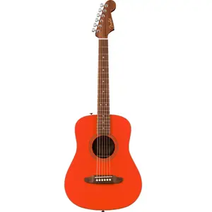 Fender California Standard Redondo Mini fiesta red akoestische reisgitaar met gigbag pas cher