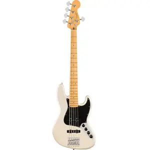Fender Player II Modified Active Jazz Bass V MN Olympic Pearl 5-snarige elektrische basgitaar met gigbag pas cher