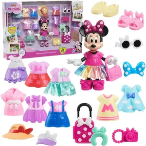 Poppendoos - DISNEY MINNIE MOUSE - Modedoos - Minniepop 15 cm, 25 modestukken en accessoires pas cher