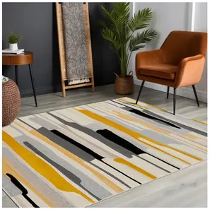 Surya - Tapis de Salon à Poils Courts et Doux Scandinave Moderne Multicolore 120 x 170 cm pas cher