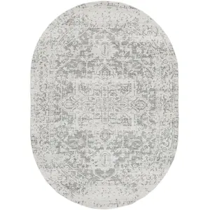 SURYA Tapis Oval de Salon à Poils Courts Doux Vintage Oriental JULIETT... pas cher