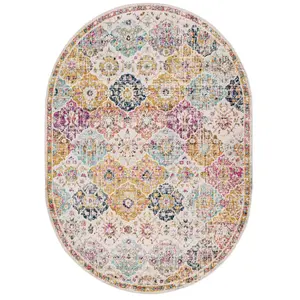 SURYA Tapis Oval de Salon à Poils Courts Doux Vintage Oriental INES 20...Vendu parcdiscount