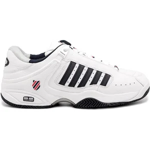 K-Swiss Defier Heren - Sportschoenen - Tennis - Smashcourt - White/Blue pas cher