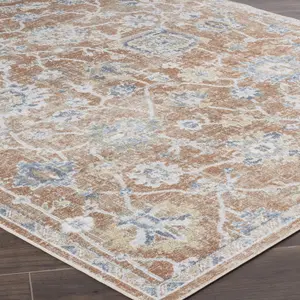 SURYA Tapis Lavable Machine Vintage Oriental RUBY 200x275cm Terracotta pas cher