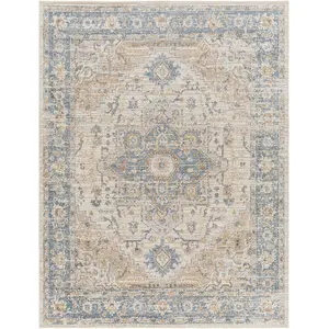 LIVABLISS Tapis Lavable Machine Vintage Oriental RIVER 200x275cm Marro...Vendu parcdiscount