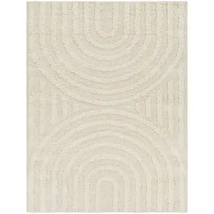 LIVABLISS Tapis de Salon à Poils Longs Doux Shaggy Moderne MARAVA 200x... pas cher